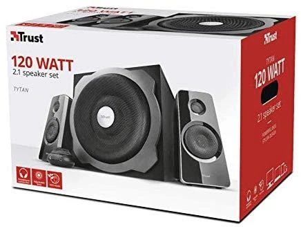 Kompiuterio kolonėlės Kolonėlės Trust Tytan 2.1 Subwoofer Juod