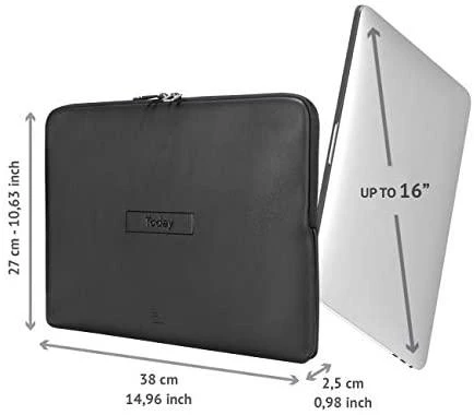 Tucano Today MacBook Pro 14" / Pro 13" (M2/M1/2022-2016) / Air 13" (M3/M2/M1/2024-2018) / nešiojamasis kompiuteris 12" juodas