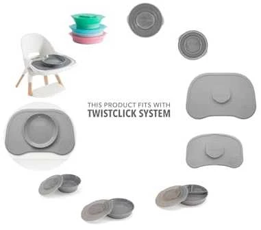 Twistshake Twistshake lėkštutė su dangteliu balta 78167