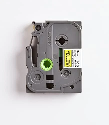 Brother | TZe-S621 Strong Adhesive Laminated Tape | Juodas on Geltona | TZe | 8 m | 9 cm