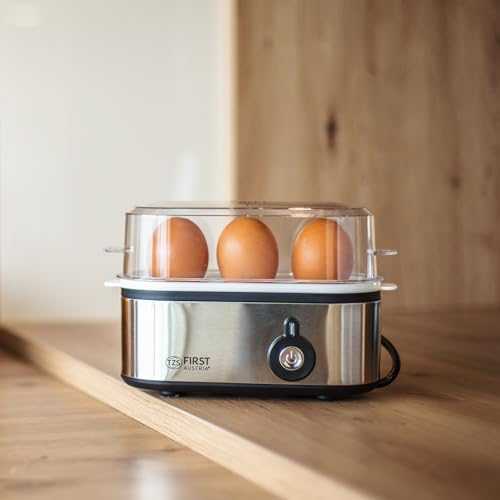 TZS First Austria Egg Boiler, Stainless Steel, 210W, Buzzer, 3 Eggs FA-5115-2