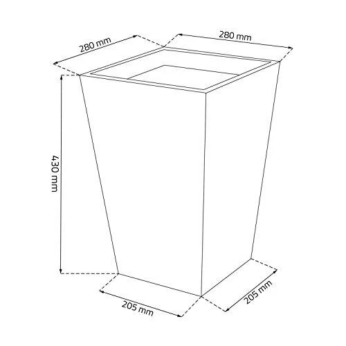 Curver Rattan Planter S 23,6 L ruda 228977