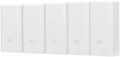 UBIQUITI POE-24-12W-5P Ubiquiti PoE-24 pasyvus PoE adapteris EU, 24V 0,5A, įdėklo/ESD apsauga, 5 PAK.