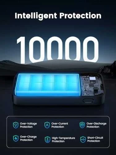 Powerbank 10000mAh 30W PD USB + USB-C UGREEN Nexode PB502 juodos spalvos