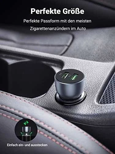 Automobilinis įkroviklis Ugreen CD213,  2 x USB-A, 36W