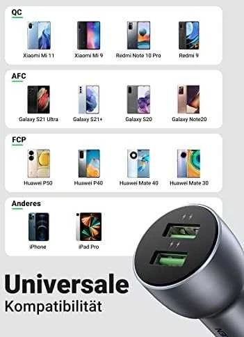 Automobilinis įkroviklis Ugreen CD213,  2 x USB-A, 36W