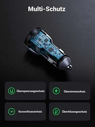 Automobilinis įkroviklis Ugreen CD213,  2 x USB-A, 36W