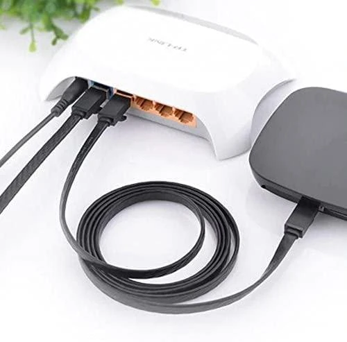 UGREEN Ethernet RJ45 plokščiojo tinklo kabelis, Cat.6, UTP, 15m (juodas)