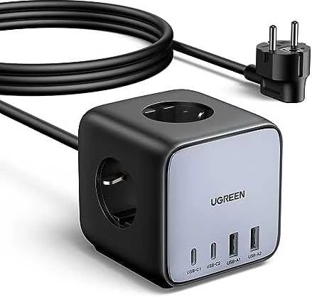 Pakrovėjas UGREEN CD268, 65 W, 1.8 m/ kubas EU  (juodas)
