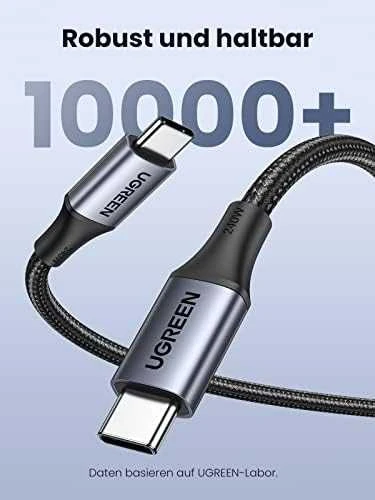 HP USB-C-USB-C UGREEN USB4 kabelis, 240W, 2m (fekete)
