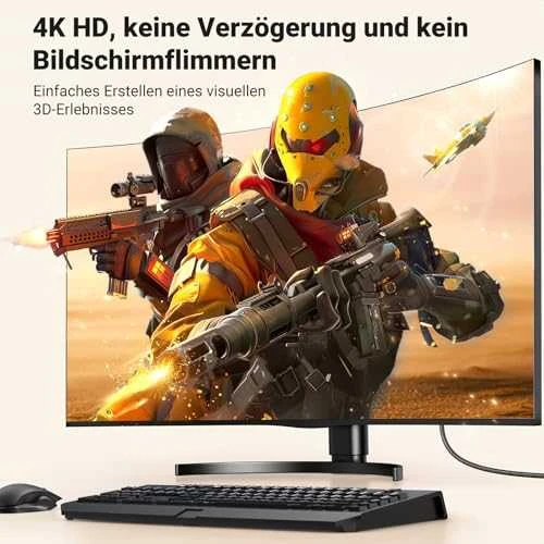 DP į HDMI kabelis žaidimų monitoriui