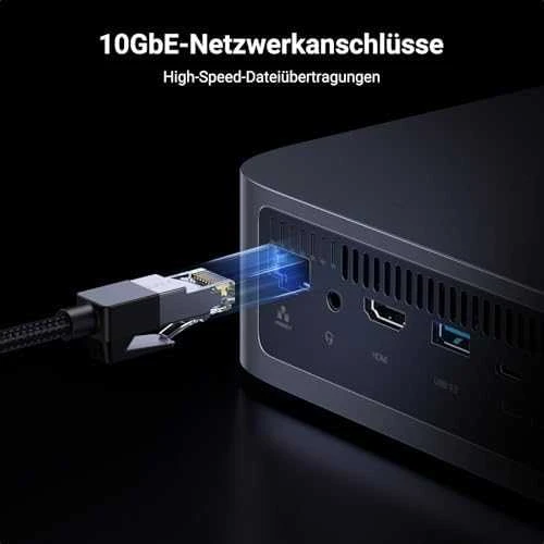 Serveris Serwer plików Ugreen NASync DXP480T Plus 4-dyskowy Intel i5-1235U 8GB DDR5 10GbE 8K HDMI Wi-Fi 6 Pilka (25892B)