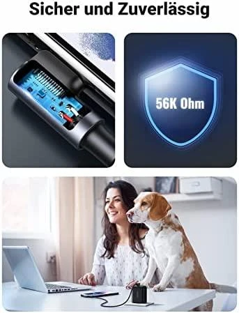 USB-C į USB-A 2.0 kampinis laidas UGREEN US176, 3A, 3m - Juodas