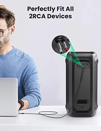 Ugreen audio kabelis USB Type C (male) - 2RCA (male) 1.5m pilkos spalvos (20193 CM451)