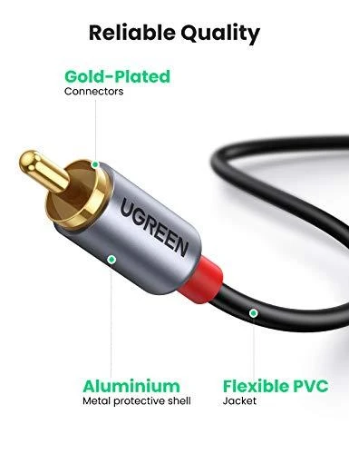 Ugreen audio kabelis USB Type C (male) - 2RCA (male) 1.5m pilkos spalvos (20193 CM451)