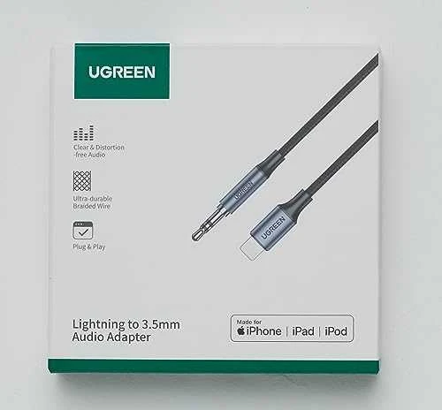 UGREEN US315 Lightning į 3.5 mm garso adapteris, 2m