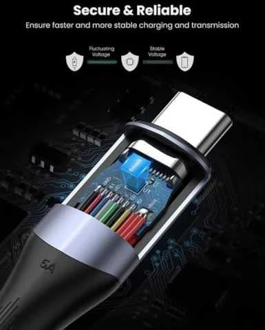 Kabelis UGREEN US355 USB-C į USB-C 3.1 Gen.2, PD, 5A, 100W, 4K, 10Gbps, 1m