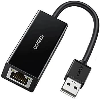 Ugreen Adapteris tinklo USB-A 2.0 - RJ45 10/100Mbit/s, juodas