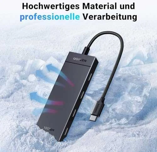 Ugreen Šakotuvas USB-C 4 prievadų (USB-C 3.2 Gen2) 30cm, juodas