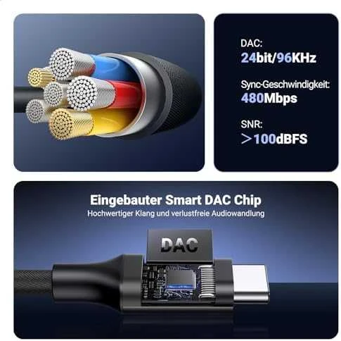 UGREEN AV161 USB-C audio adapteris į 3.5mm jack - Juodas