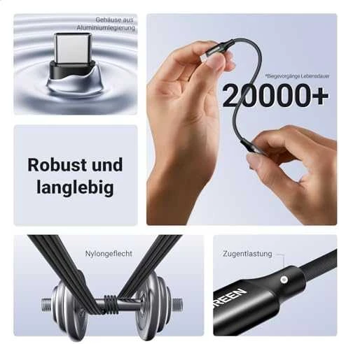 UGREEN AV161 USB-C audio adapteris į 3.5mm jack - Juodas