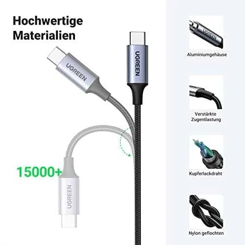 UGREEN CM450 USB-C - AUX 3.5mm laidas 1m juodas