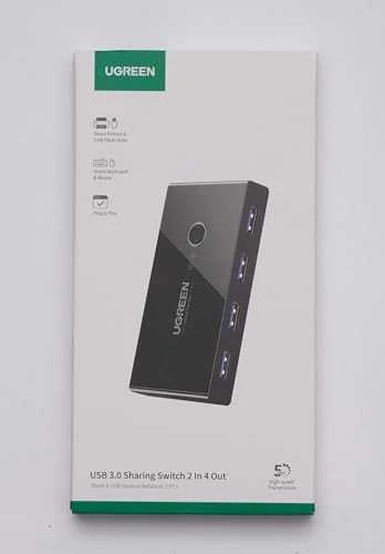USB jungiklis KVM USB 2x4 UGREEN USB 3.0