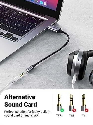 UGREEN CM477 garso adapteris USB - 3.5mm AUX