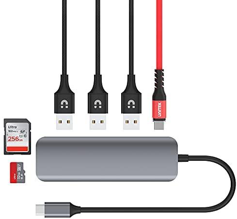 UNITEK Hub USB-C 3xUSB 3.1 Gen1 PD 100W SD Micro SD H1107C