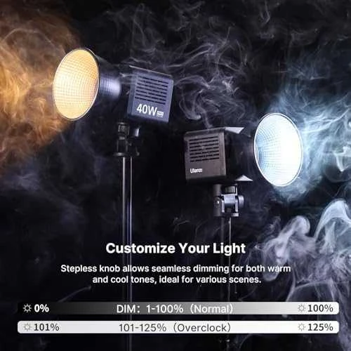Apšvietimo Įranga - ULANZI L023 40W Pro LED Šviesa 2500-6500K Mini Bowens