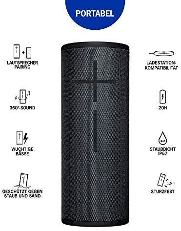 Bluetooth kolonėlė Logitech Ultimate Ears Megaboom 3, Juoda