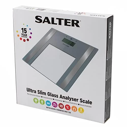 Svarstyklės Salter 9158 SV3R Ultra Slim Glass Analyser Scale sidabrinis