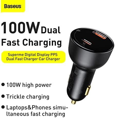 Baseus CCZX-01 automobilinis įkroviklis USB-C, 100W - juodas