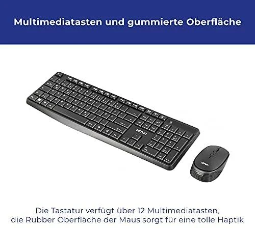 Klaviatūra Ultron UMC-300 Set juodas wireless 2in1