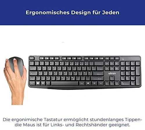 Klaviatūra Ultron UMC-300 Set juodas wireless 2in1