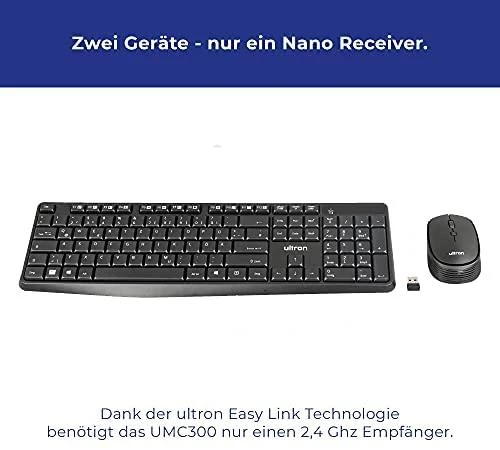 Klaviatūra Ultron UMC-300 Set juodas wireless 2in1