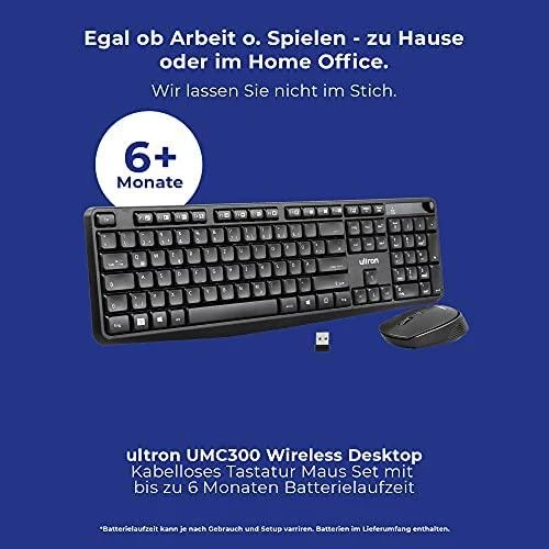 Klaviatūra Ultron UMC-300 Set juodas wireless 2in1