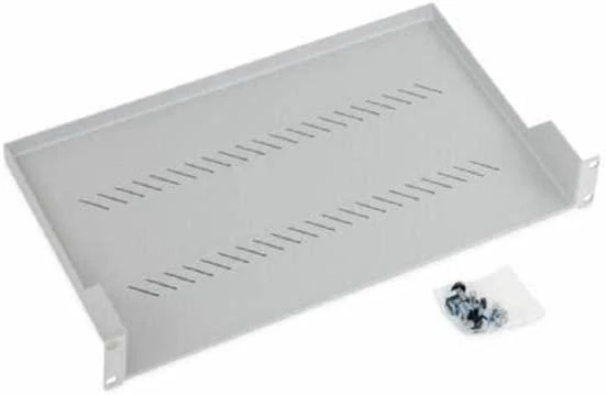 Triton 19" 1U perforuota lentyna, D250mm, maks. 20kg, šviesiai pilka