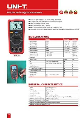 UNIVERSALUS MATAVIMO PRIETAISAS UT-136C+ UNI-T