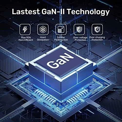 UNITEK CHARGER P1115A GaN 2x USB-C 1x USB-A PD 140W Juodas