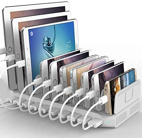 "UNITEK Y-2190A Unitek įkrovimo stotelė 10x USB 2,4A, 96W 2x QC3.0 Y-2190A"