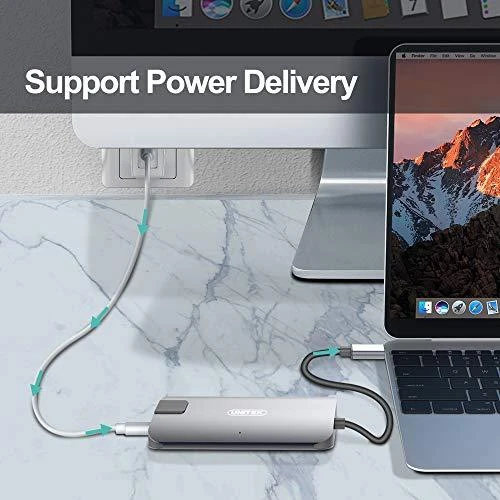 Unitek USB-C adapteris su maitinimo palaikymu
