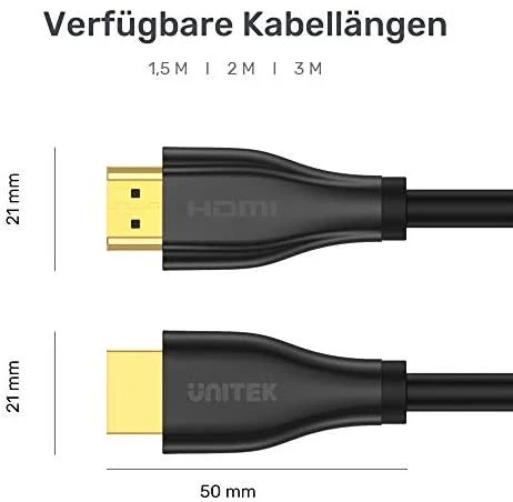 UNITEK sertifikuotas HDMI kabelis 2.0 3m C1049GB