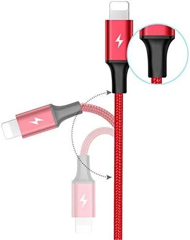 UNITEK C4049RD Unitek kabelis 3-in-1, USB-C tipas / MicroUSB / Lightning, 1,2 m, raudonas, C4049RD