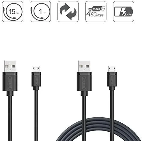 Unitek USB A - microUSB laidas, 1m