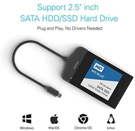 UNITEK SmartLink – USB 3.1 Type-C į 2.5in SATA6G konverteris Y-1096A