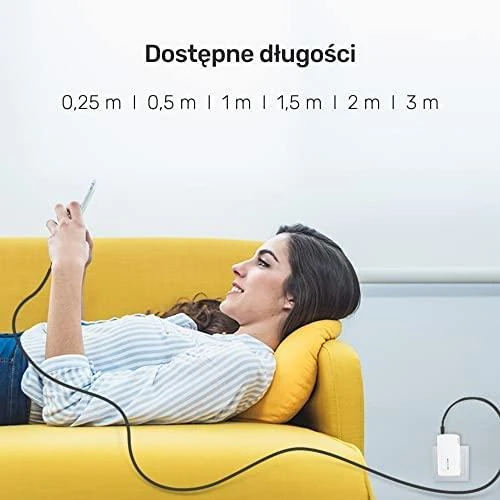 UNITEK kabelis USB-A 2.0 – USB-C 1.5m C14067BK