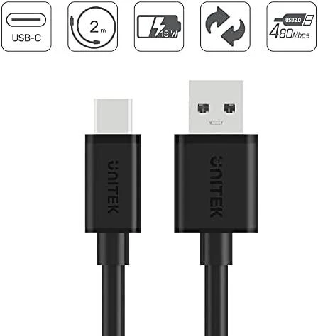 UNITEK kabelis USB-A 2.0 – USB-C 2m C14068BK