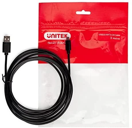 UNITEK kabelis USB-A 2.0 – USB-C 2m C14068BK