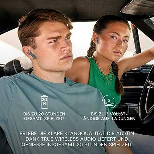 Belaidės ausinės Urbanista Austin, baltos spalvos